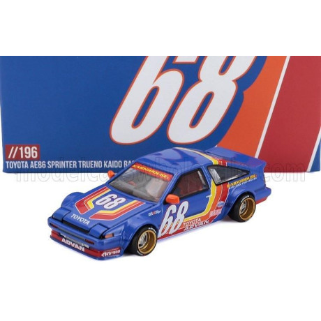 MINI GT TOYOTA SPRINTER TRUENO (AE86) N 68 KAIDO WORKS RACING V1 1983 - BLUE ORANGE 1/64