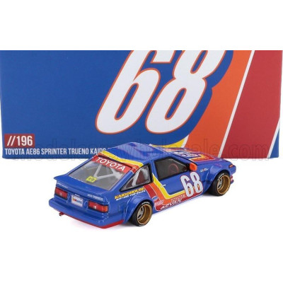 MINI GT TOYOTA SPRINTER TRUENO (AE86) N 68 KAIDO WORKS RACING V1 1983 - BLUE ORANGE 1/64
