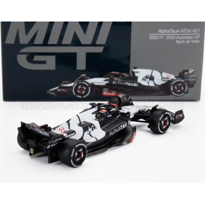 MINI GT ALPHA TAURI F1  AT04 TEAM ALPHA TAURI N 21 AUSTRALIAN GP 2023 NYCK DE VRIES - BLUE WHITE 1/64