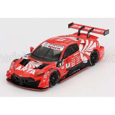 MINI GT HONDA NSX-GT TEAM ARTA MUGEN N 8 GT500 CLASS SUPER GT 2023 TOMOKI NOJIRI - TOSHIKI OYU - RED WHITE 1/64