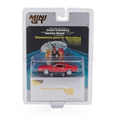 MINI GT FORD USA MUSTANG MACH-1 COUPE 1971 - 007 JAMES BOND - DIAMONDS ARE FOREVER - UNA CASCATA DI DIAMANTI - SPANISH BLISTER P