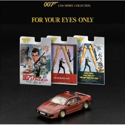 MINI GT LOTUS ESPRIT TURBO CON SCI - WITH SKI 1981 - 007 JAMES BOND - FOR YOUR EYES ONLY - SOLO PER I TUOI OCCHI - FRENCH BLISTE