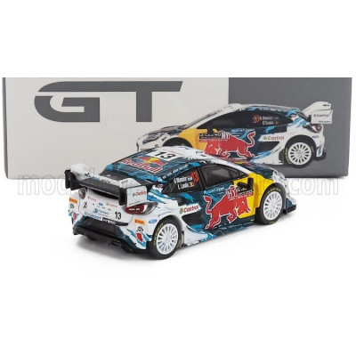 MINI GT FORD ENGLAND PUMA RALLY1 TEAM M-SPORT WRT N 13 RALLY MONTECARLO 2024 GREGOIRE MUNSTER - LOUIS LOUKA - WHITE BLUE YELLOW