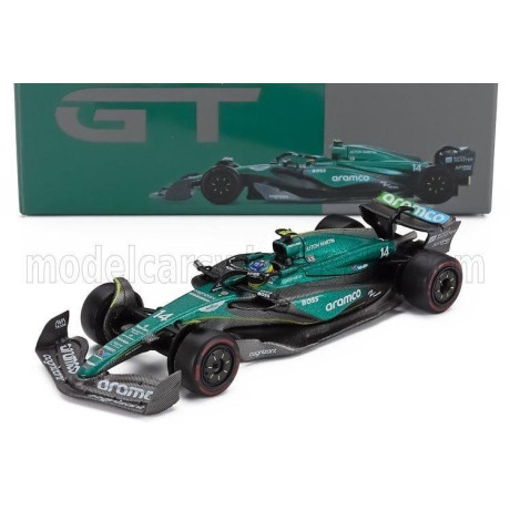 MINI GT ASTON MARTIN F1  AMR24 TEAM ARAMCO COGNIZANT N 14 BAHRAIN GP 2024 FERNANDO ALONSO - GREEN BLACK 1/64