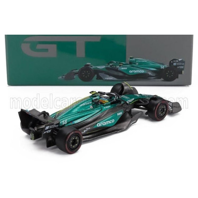 MINI GT ASTON MARTIN F1  AMR24 TEAM ARAMCO COGNIZANT N 14 BAHRAIN GP 2024 FERNANDO ALONSO - GREEN BLACK 1/64