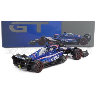 MINI GT RACING BULLS F1 VCARB-01 TEAM VISA CASH APP N 3 BAHRAIN GP 2024 DANIEL RICCIARDO - BLUE WHITE 1/64