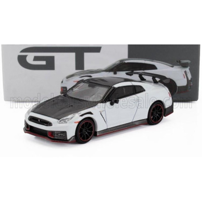 MINI GT NISSAN GT-R (R35) NISMO COUPE 2024 - WHITE BLACK 1/64