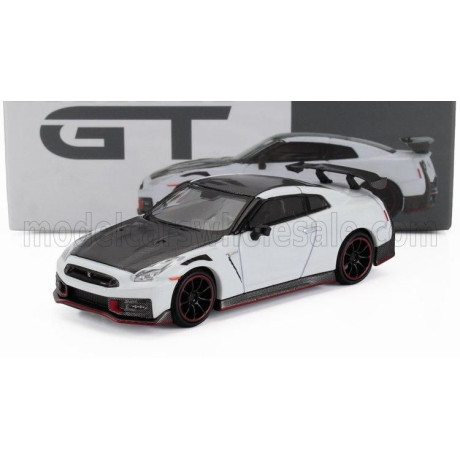MINI GT NISSAN GT-R (R35) NISMO COUPE 2024 - WHITE BLACK 1/64