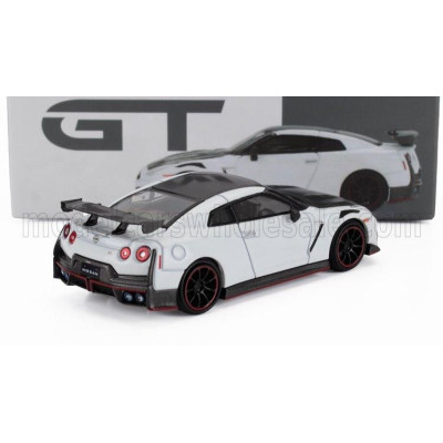 MINI GT NISSAN GT-R (R35) NISMO COUPE 2024 - WHITE BLACK 1/64
