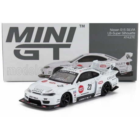 MINI GT NISSAN SILVIA (S15) COUPE N 23 LB SUPER SILHOUETTE ATHLETE RHD 2024 - WHITE 1/64