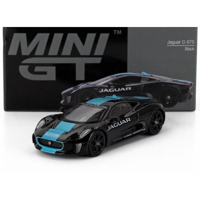 MINI GT JAGUAR C-X75 2010 - BLACK BLUE 1/64
