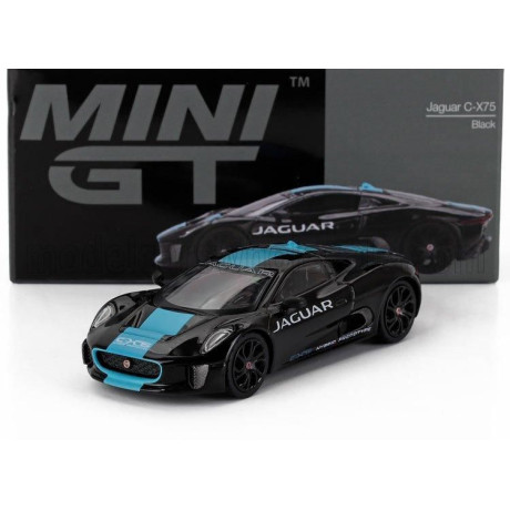 MINI GT JAGUAR C-X75 2010 - BLACK BLUE 1/64