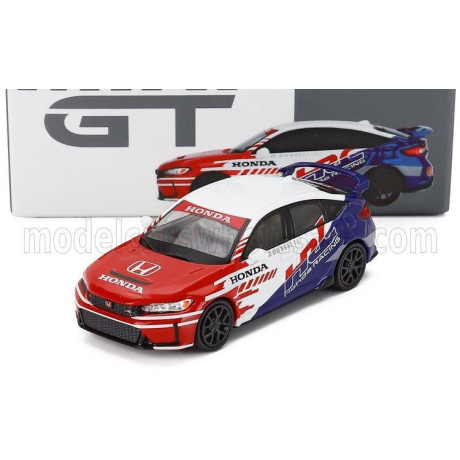 MINI GT HONDA CIVIC TYPE R PACE CAR HRC 2024 - RED WHITE BLACK 1/64