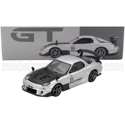 MINI GT MAZDA RX-7 (FD3S) RE AMEMIYA LHD 2004 - SILVER BLACK 1/64