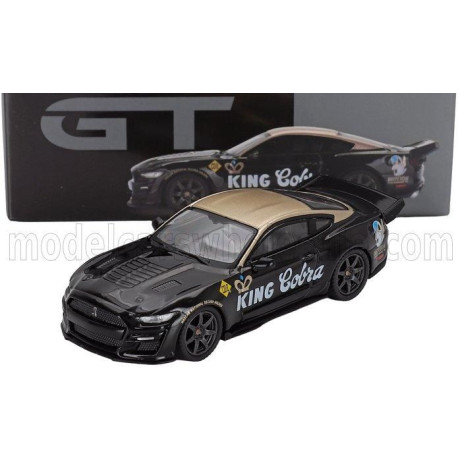 MINI GT FORD USA MUSTANG SHELBY GT500 DRAGON SNAKE KING COBRA COUPE LHD 2020 - BLACK GOLD 1/64