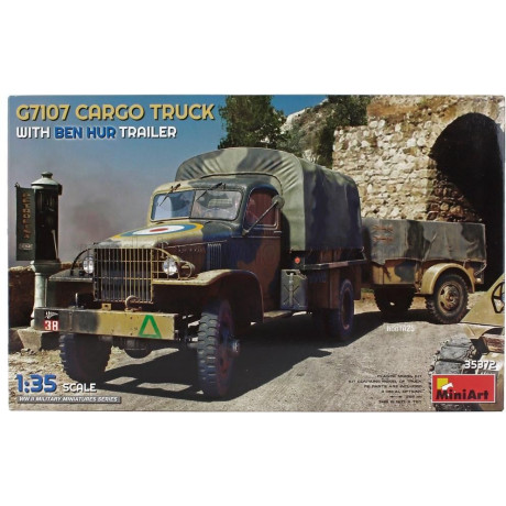 MINIART CHEVROLET G7107 4x4 CARGO TRUCK MILITARY WITH BEN HUR TRAILER 1955 1/35