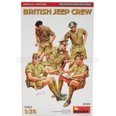 MINIART FIGURES BRITISH JEEP CREW MILITARY 1/35