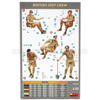 MINIART FIGURES BRITISH JEEP CREW MILITARY 1/35