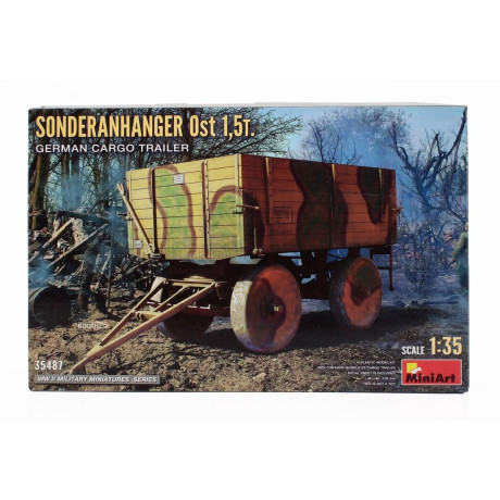 MINIART TRAILER GERMAN CARGO TRAILER MILITARY 1945 1/35