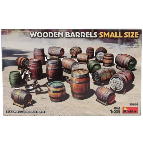 MINIART ACCESSORIES WOODEN BARRELS 1/35