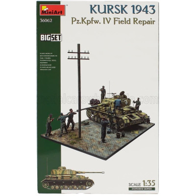 MINIART TANK DIORAMA - FIELD REPAIR MILITARY KURSK 1943 1/35
