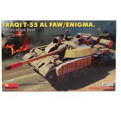 MINIART TANK T-55 AL FAW ENIGMA IRAQ POLISH MADE BASE MILITARY 1945 1/35