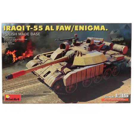 MINIART TANK T-55 AL FAW ENIGMA IRAQ POLISH MADE BASE MILITARY 1945 1/35