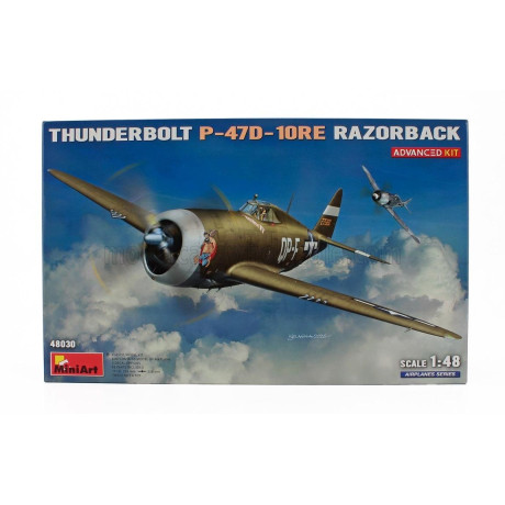 MINIART DRAGON WINGS P-47D-10RE RAZORBACK THUNDERBOLT AIRPLANE MILITARY 1942 1/48