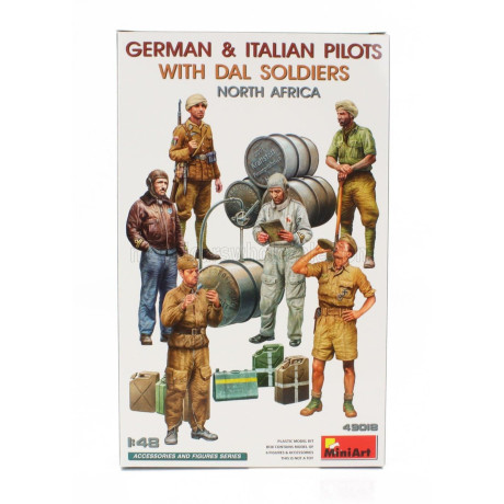 MINIART FIGURES GERMAN AND ITALIAN PILOTS DAL SOLDIERS NORTH AFRICA 1/48