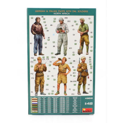 MINIART FIGURES GERMAN AND ITALIAN PILOTS DAL SOLDIERS NORTH AFRICA 1/48