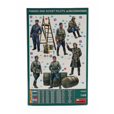 MINIART FIGURES CREW MILITARY FINNISH AND SOVIET PILOTS 1944 1/48