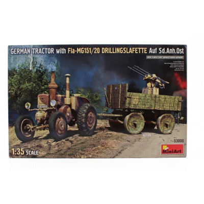 MINIART LANZ BULLDOG 4016 WITH MG151/20 AND MILITARY TRAILER 1/35