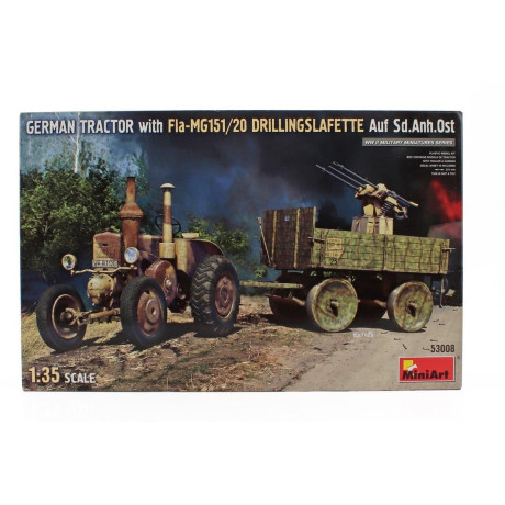 MINIART LANZ BULLDOG 4016 WITH MG151/20 AND MILITARY TRAILER 1/35