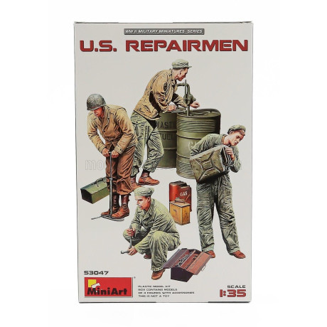 MINIART FIGURES USA REPAIRMEN MILITARY FIGURES 1/35