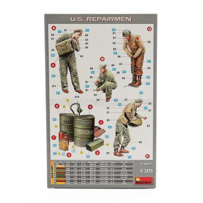 MINIART FIGURES USA REPAIRMEN MILITARY FIGURES 1/35