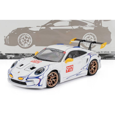 MINICHAMPS PORSCHE 911 992 GT3 RS N 912 COUPE 2023 - WHITE YELLOW 1/18