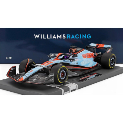 MINICHAMPS WILLIAMS F1  FW45 TEAM WILLIAMS RACING GULF N 23 SINGAPORE GP 2023 ALEXANDER ALBON - LIGHT BLUE 1/18