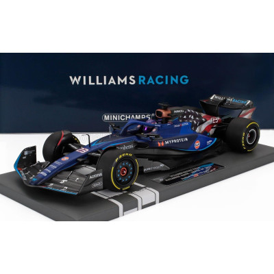 MINICHAMPS WILLIAMS F1  FW45 TEAM WILLIAMS RACING GULF N 23 AUSTIN USA GP 2023 ALEXANDER ALBON - BLUE BLACK 1/18