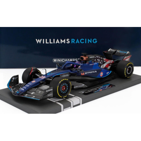 MINICHAMPS WILLIAMS F1  FW45 TEAM WILLIAMS RACING GULF N 23 AUSTIN USA GP 2023 ALEXANDER ALBON - BLUE BLACK 1/18