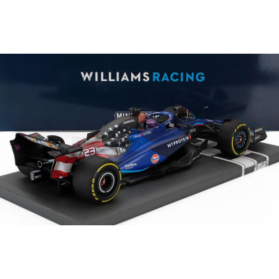 MINICHAMPS WILLIAMS F1  FW45 TEAM WILLIAMS RACING GULF N 23 AUSTIN USA GP 2023 ALEXANDER ALBON - BLUE BLACK 1/18