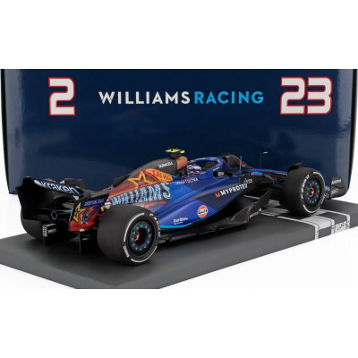 MINICHAMPS WILLIAMS F1  FW45 TEAM WILLIAMS RACING GULF N 2 LAS VEGAS USA GP 2023 LOGAN SARGEANT - 2 TONE BLUE 1/18