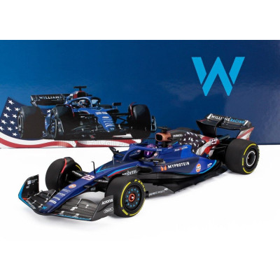 MINICHAMPS WILLIAMS F1  FW45 TEAM WILLIAMS RACING GULF N 23 AUSTIN USA GP 2023 ALEXANDER ALBON - BLUE BLACK 1/18