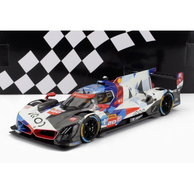 MINICHAMPS BMW M HYBRID LMDH P66-3 4.0L TURBO V8 TEAM BMW WRT N 20 BAHRAIN TEST SEASON 2024 VALENTINO ROSSI - WHITE BLUE BLACK 1