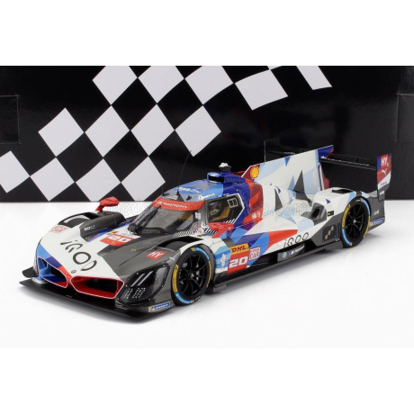 MINICHAMPS BMW M HYBRID LMDH P66-3 4.0L TURBO V8 TEAM BMW WRT N 20 BAHRAIN TEST SEASON 2024 VALENTINO ROSSI - WHITE BLUE BLACK 1