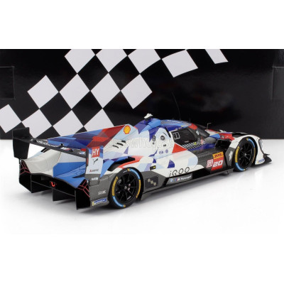 MINICHAMPS BMW M HYBRID LMDH P66-3 4.0L TURBO V8 TEAM BMW WRT N 20 BAHRAIN TEST SEASON 2024 VALENTINO ROSSI - WHITE BLUE BLACK 1