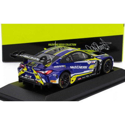 MINICHAMPS BMW 4-SERIES M4 GT3 TEAM WRT N 46 6th 24h SPA 2023 VALENTINO ROSSI - AUGUSTO FARFUS - MAXIME MARTIN - PURPLE YELLOW B