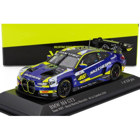 MINICHAMPS BMW 4-SERIES M4 GT3 TEAM WRT N 46 4h LE CASTELLET 2024 VALENTINO ROSSI - MAXIME MARTIN - RAFFAELE MARCIELLO - BLUE YE