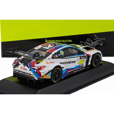 MINICHAMPS BMW 4-SERIES M4 GT3 TEAM WRT N 46 12h BATHURST 2024 VALENTINO ROSSI - MAXIME MARTIN - RAFFAELE MARCIELLO - WHITE BLUE
