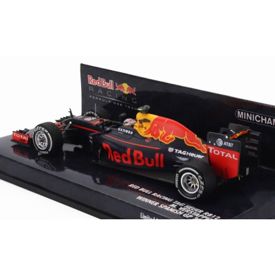 MINICHAMPS RED BULL F1  RB12 TAG HEUER N 33 WINNER SPANISH GP (FIRST GP WIN) 2016 MAX VERSTAPPEN - MATT BLUE RED YELLOW 1/43