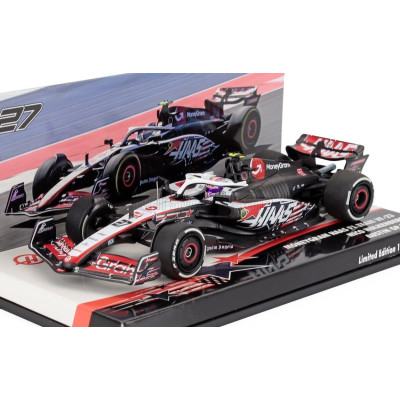 MINICHAMPS HAAS F1  VF-23 TEAM MONEYGRAM HAAS N 27 AUSTIN USA GP 2023 NICO HULKENBERG - WHITE BLACK RED 1/43